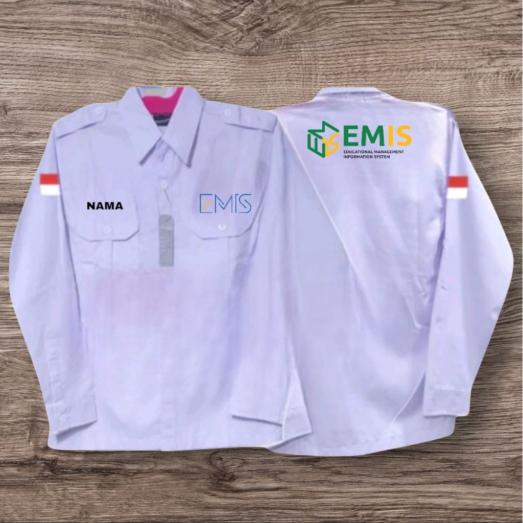 Kemeja EMIS seragam EMIS Putih Panjang K2