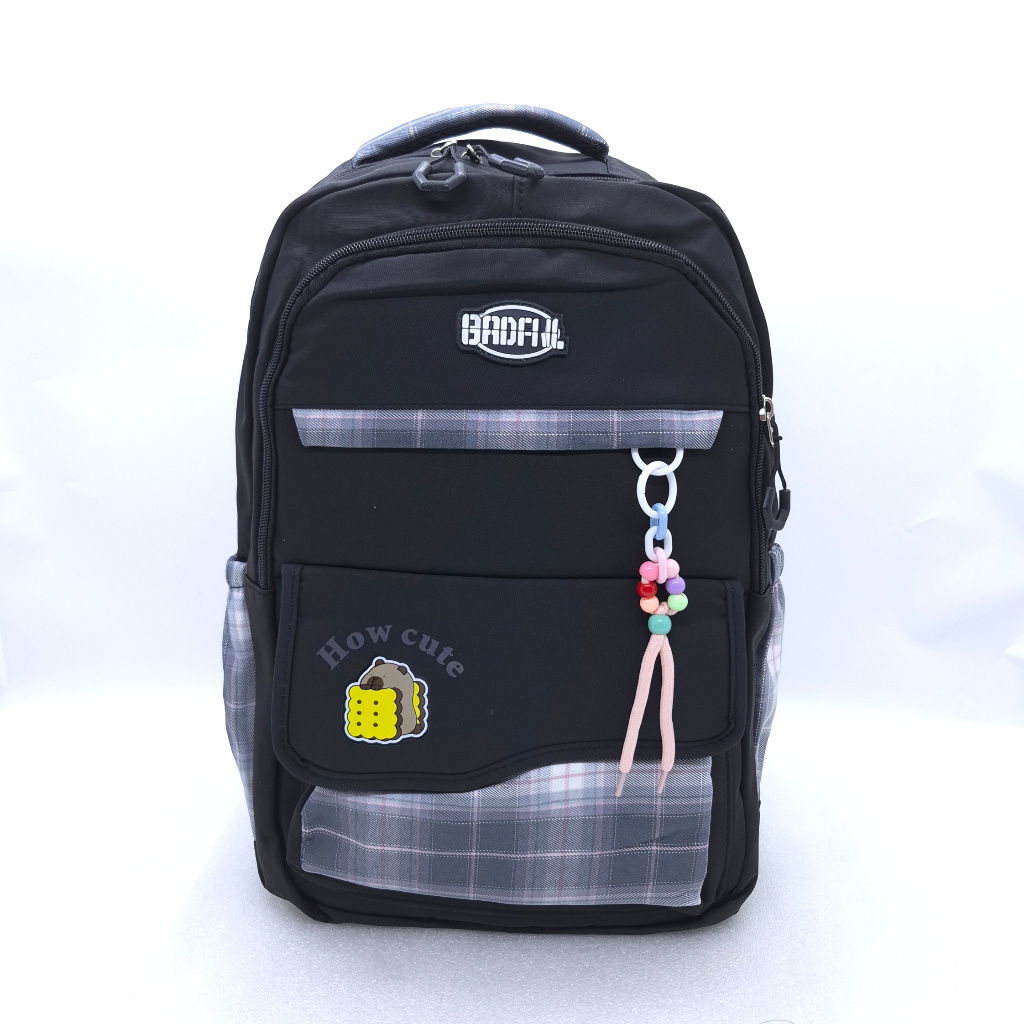 STYLISH KOREAN BAGPACK MOTIF KULKAS 17 INCH BAHAN PARASUT / TAS SEKOLAH CEWEK pastel color SD SMP 18