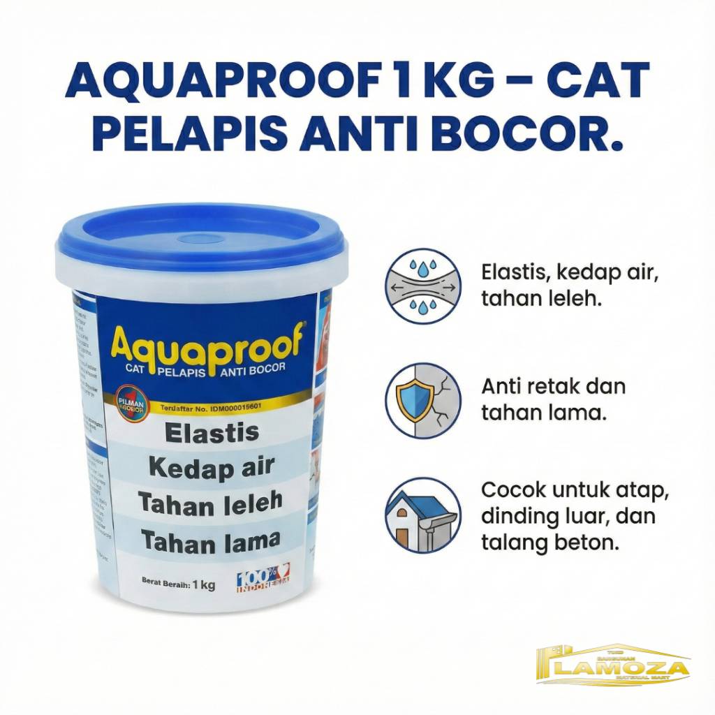 Aquaproof Cat Anti Bocor Karet Waterproof 1kg