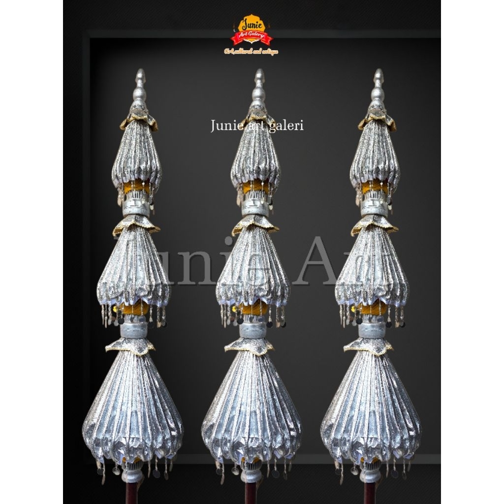 PAYUNG KERATON SONGSONG AGUNG SUSUN 3 PERAK SILVER 2 METER
