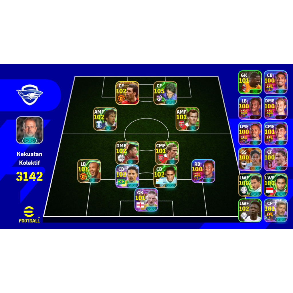 Termurah Akun Efootball mobile 2026 Pack Barcelona ft BigTIme RvN, Epic banyak siap main