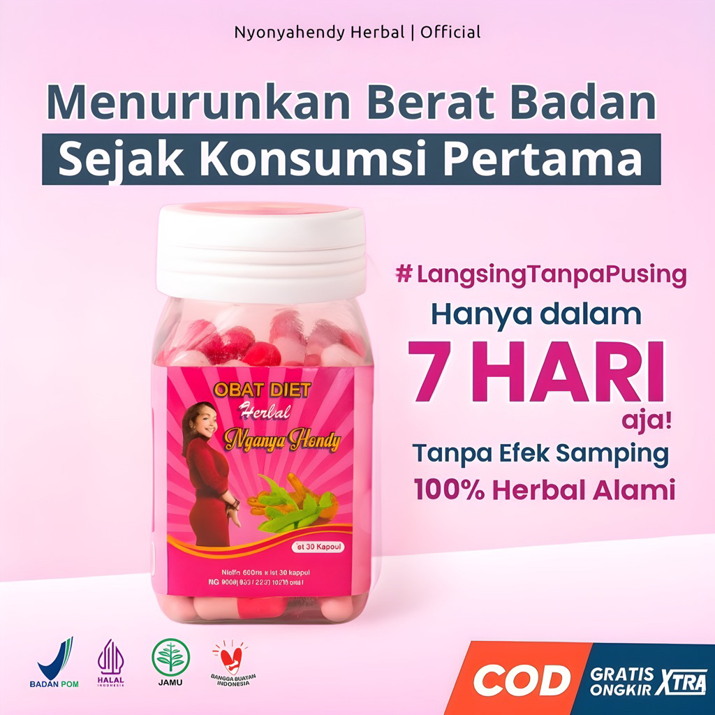 Nyonya Hendy Herbal Pelangsing - Obat Diet Herbal Ampuh Penurun Berat Badan dan Lemak Tubuh Alami Ta