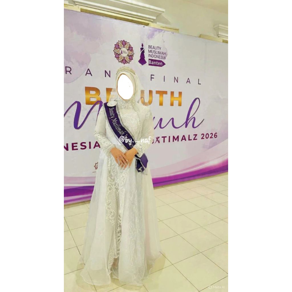 Dijual - Set Gaun Pengantin Akad Syar'i Putih Lengkap