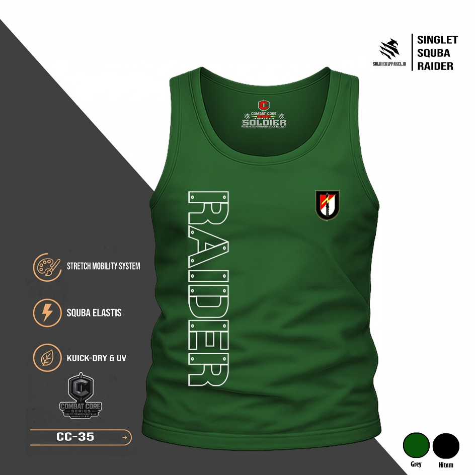 Singlet Gym RAIDER | Combat Core Series – Singlet Sport Maskulin | Nyaman & Tahan Gerak
