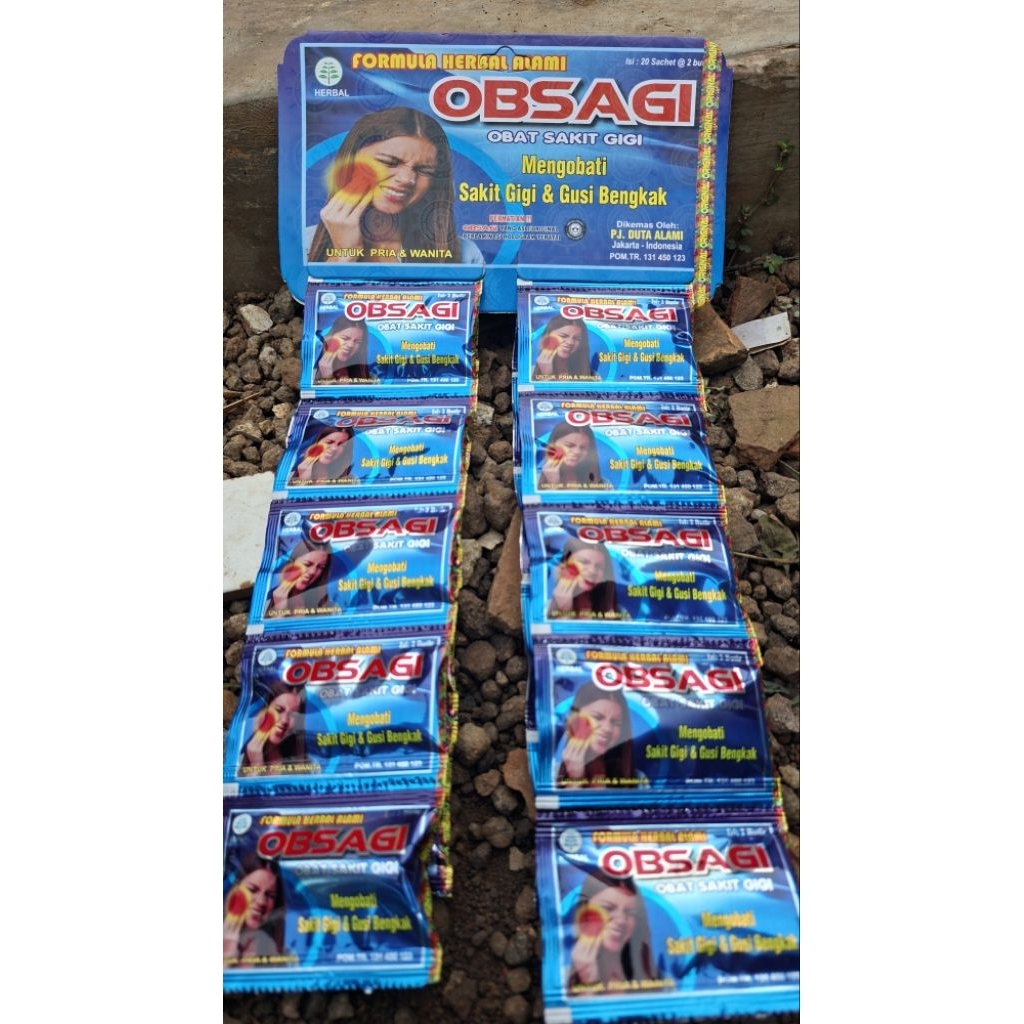 Obsagi Obat sakit gigi dan Gusi bengkak original isi 20