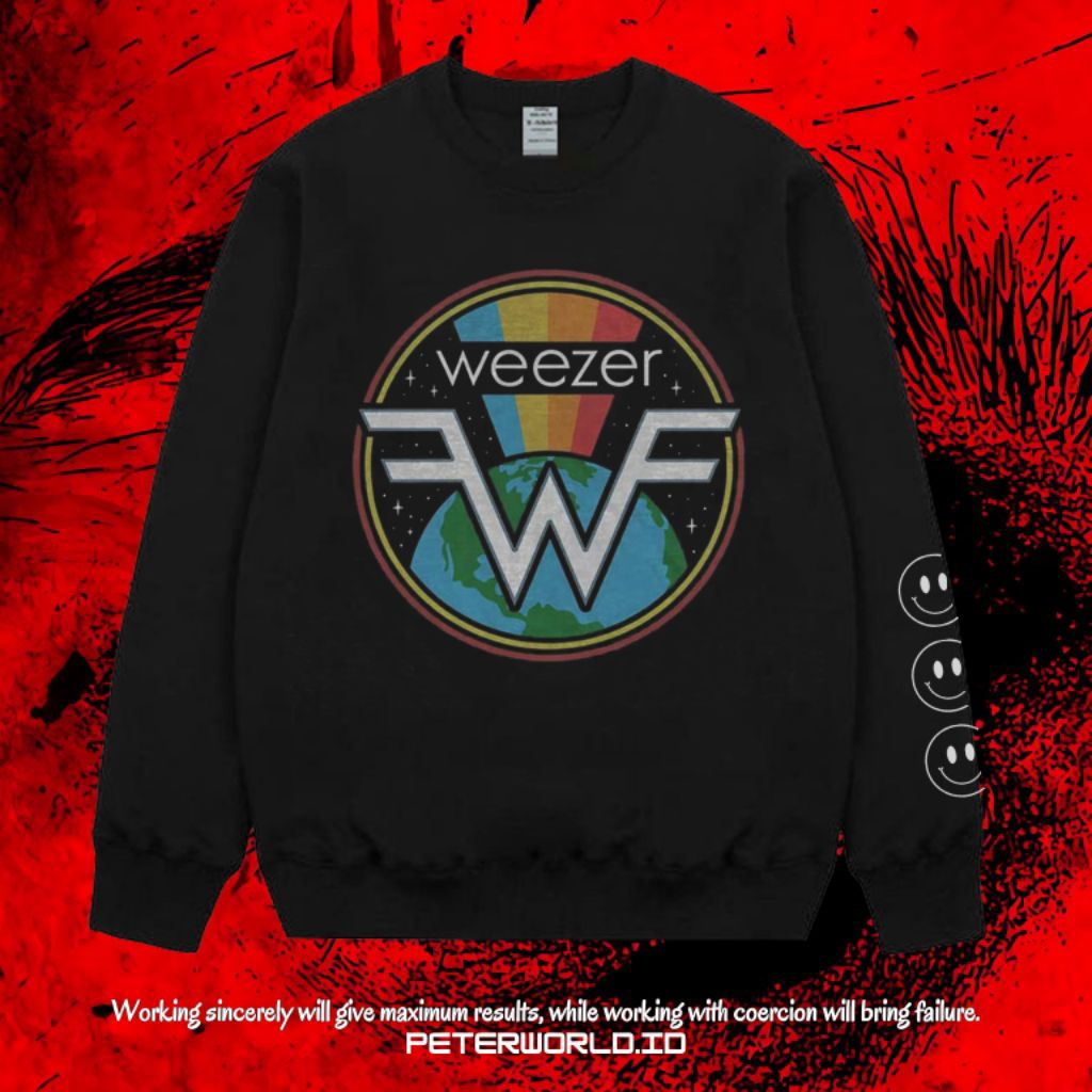 Peterworld "Weezer" Crewneck | Hoodie | Jaket | Sweater Crewneck Band Weezer Original Premium Vintag