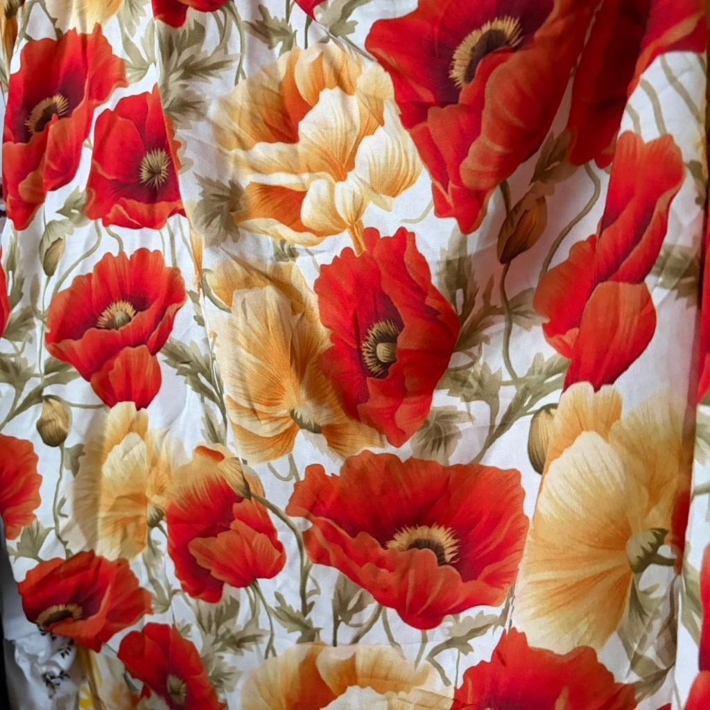 kain katun rayon viskose motif bunga besar premium (0,5m)