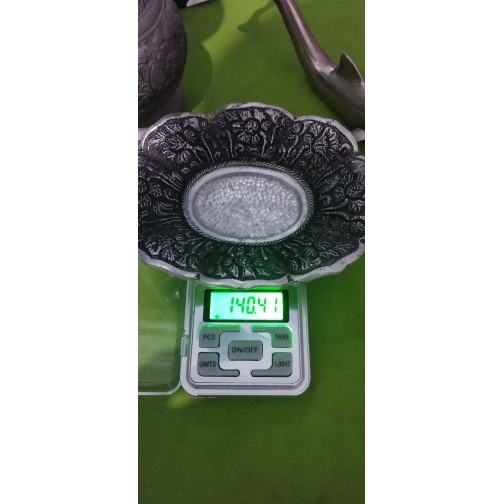 Piring Perak Bakar Kecil Antik Koleksi Original