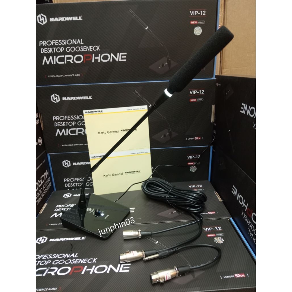 Mic kabel meja hardwell Vip-12 VIP 12 mic podium hardwell original
