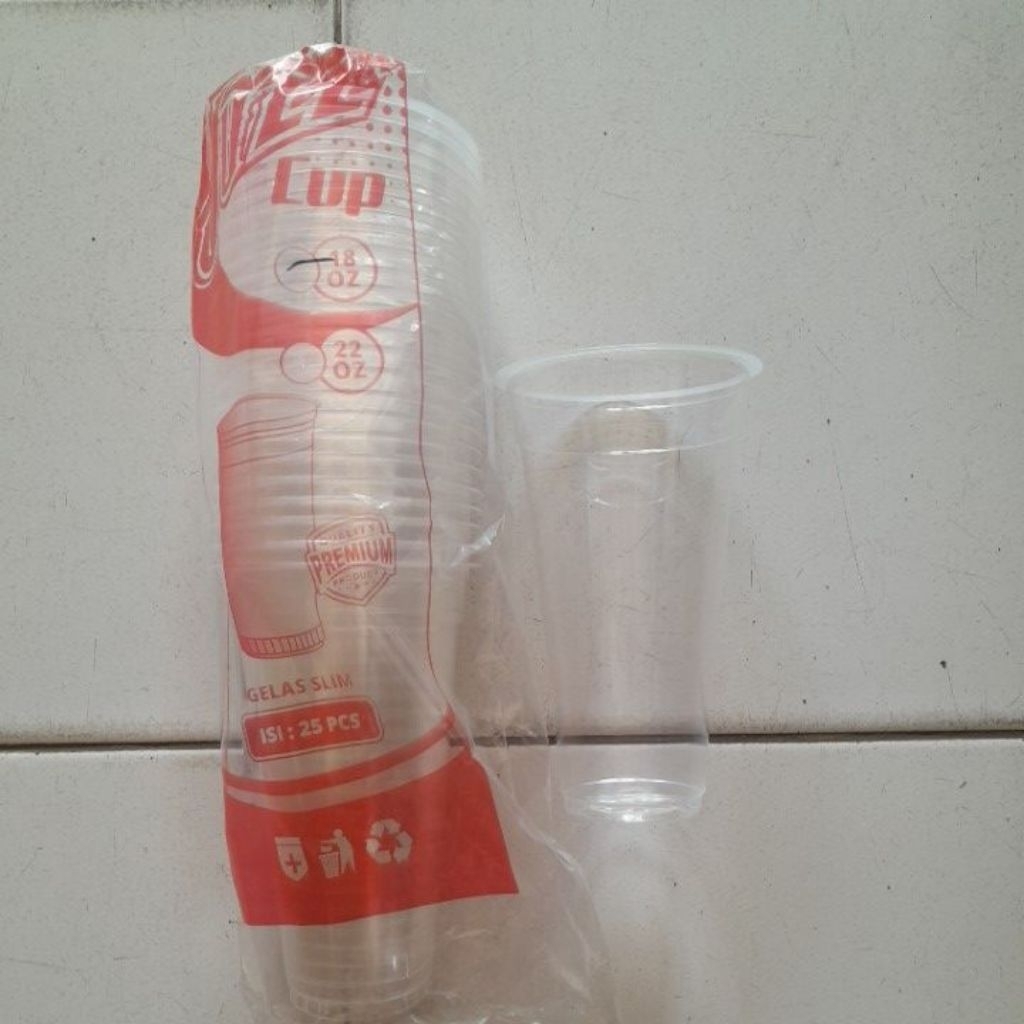 Cup 18 oz slim merk juzz