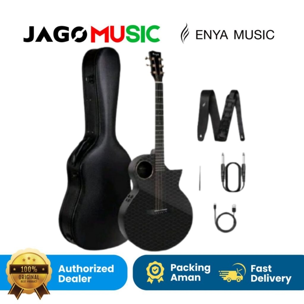 Gitar Akustik Elektrik Enya X4Pro Gitar Enya X4 Pro S4 Eq 41inch Carbon Fiber