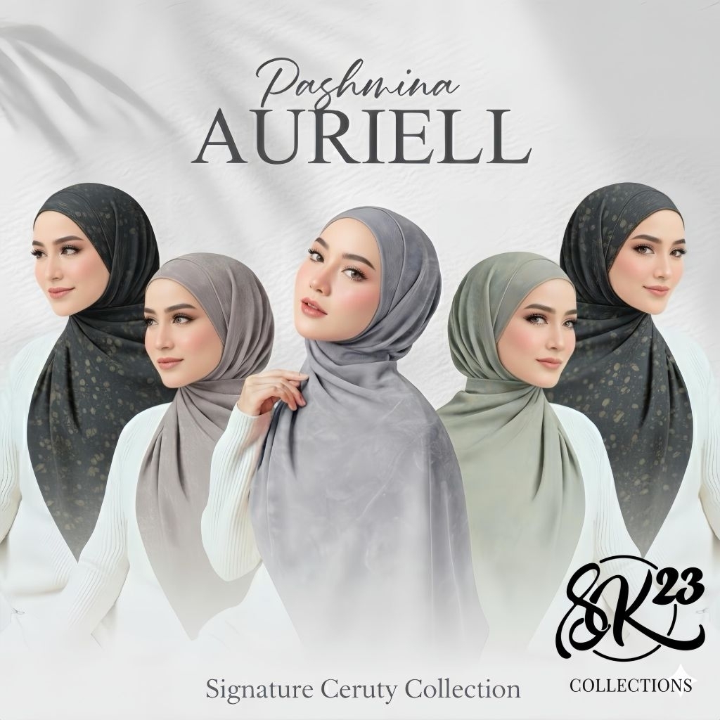 [SK23] PASHMINA AURIELL ABSTRAK•pashmina ceruty•pashmina tydie•pashmina motif•original sk23•