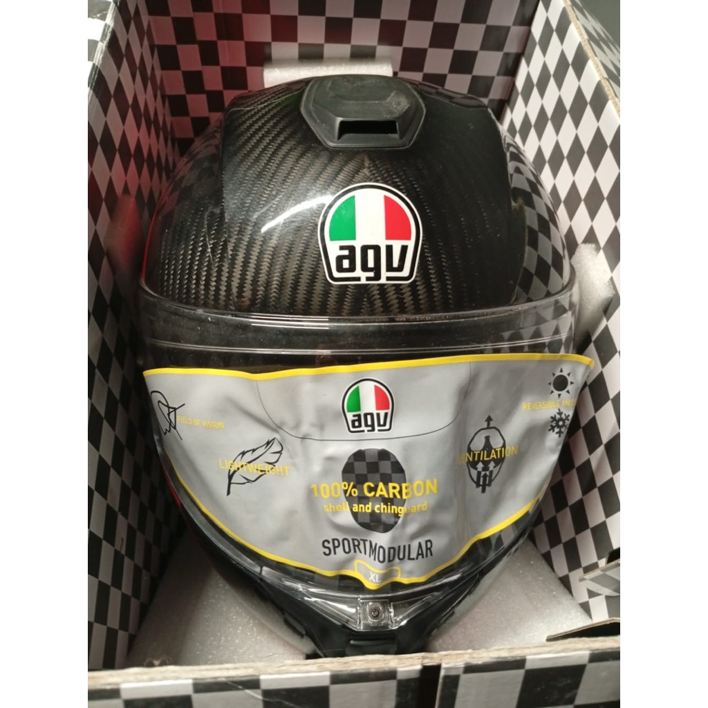 helm agv carbon modular