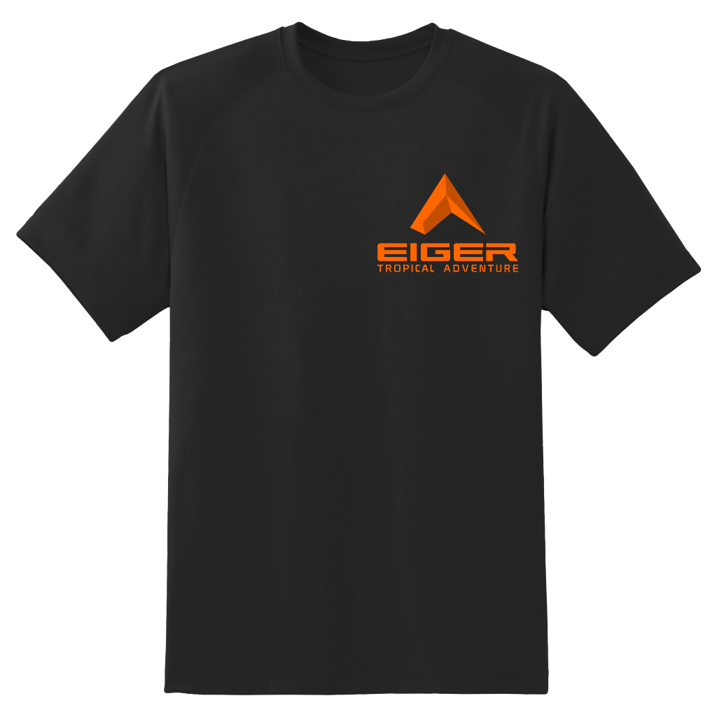 Kaos olah raga hiking traveling harian baju nyaman keren stylish kaos eiger logo orange unisex unuk 