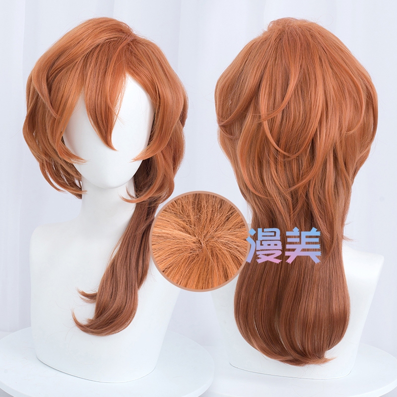 M- Wig Nakahara Chuuya Cosplay Bungo Stray Dogs Orang Dewasa/Anak-Anak Dapat Menggunakannya