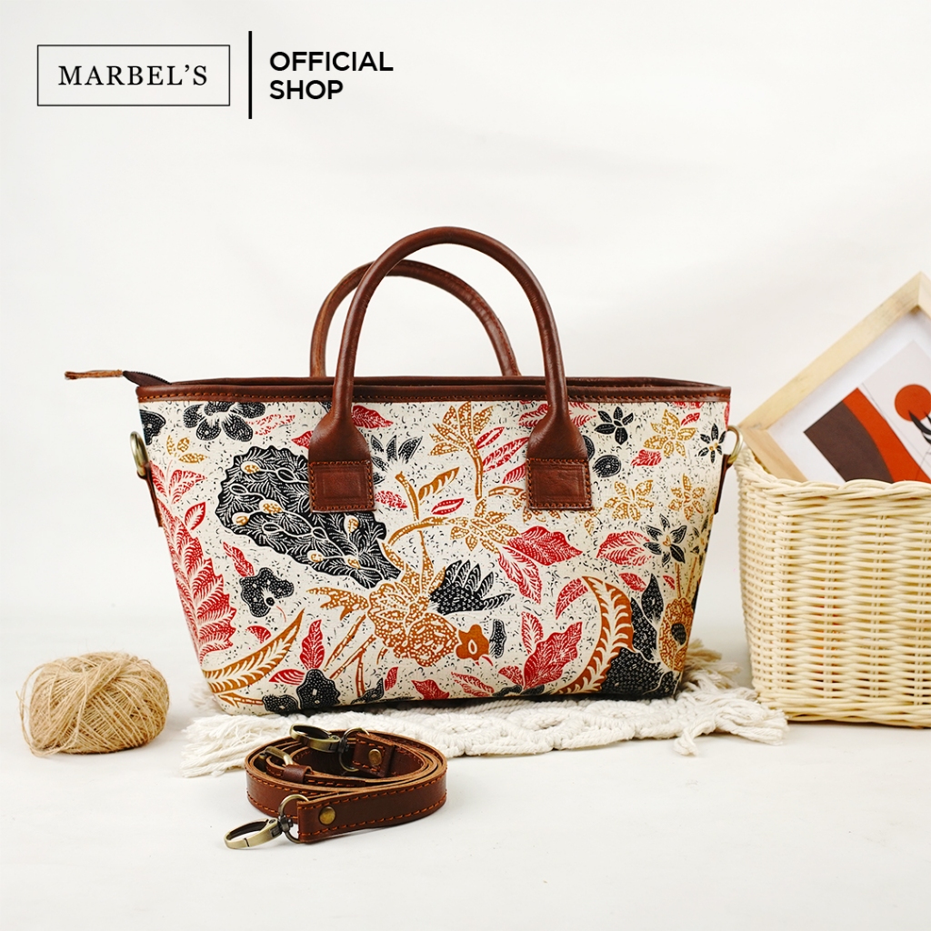 Belfancy Bag Limited Edition - Tas Tote Kulit Asli Batik Tiga Negri Jogja - Handbag Premium Wanita