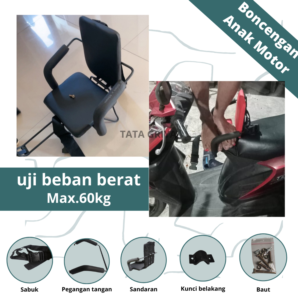 kursi jok boncengan motor anak boncengan anak motor sandar beat scoopy mio desain terbaru