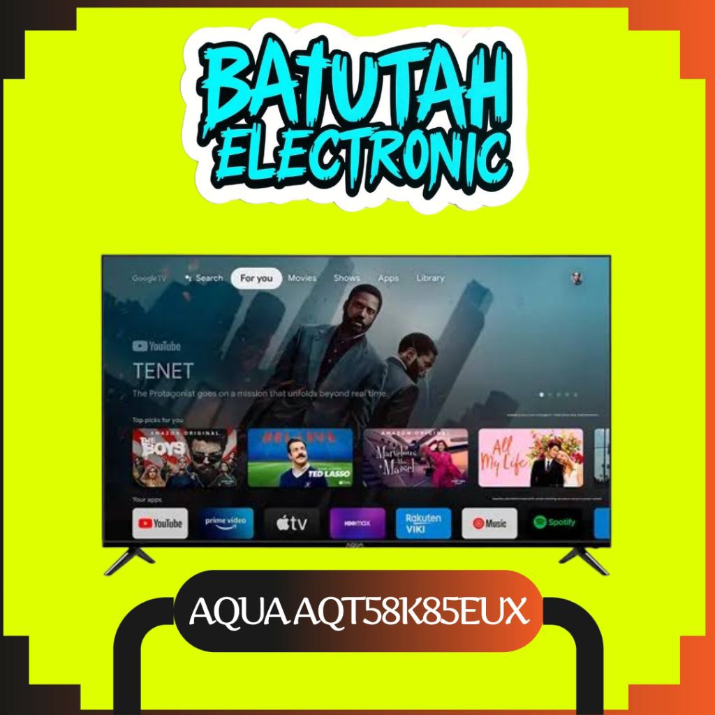 AQUA AQT58K85EUX QLED 4K GOOGLE TV 58 INCH