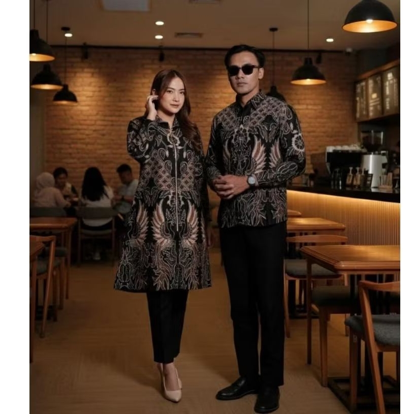 Batik Couple pasangan Motif NiKiTA Atasan Batik modern