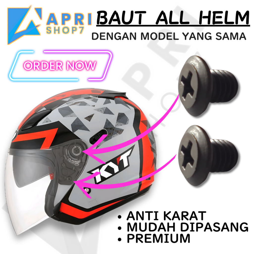 Baut rachet helm kecil Baut Kaca Helm Rachet all helm visor