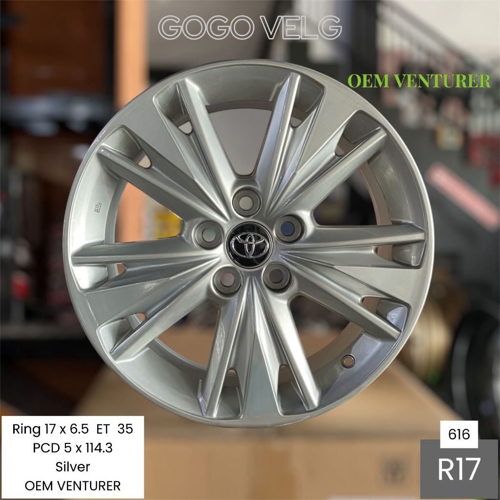Velg Mobil R17 TOYOTA OEM INNOVA REBORN Q PCD 5X114,3 Lebar 6,5 ET 35 RING 17 Rep 1 SET (4pcs)