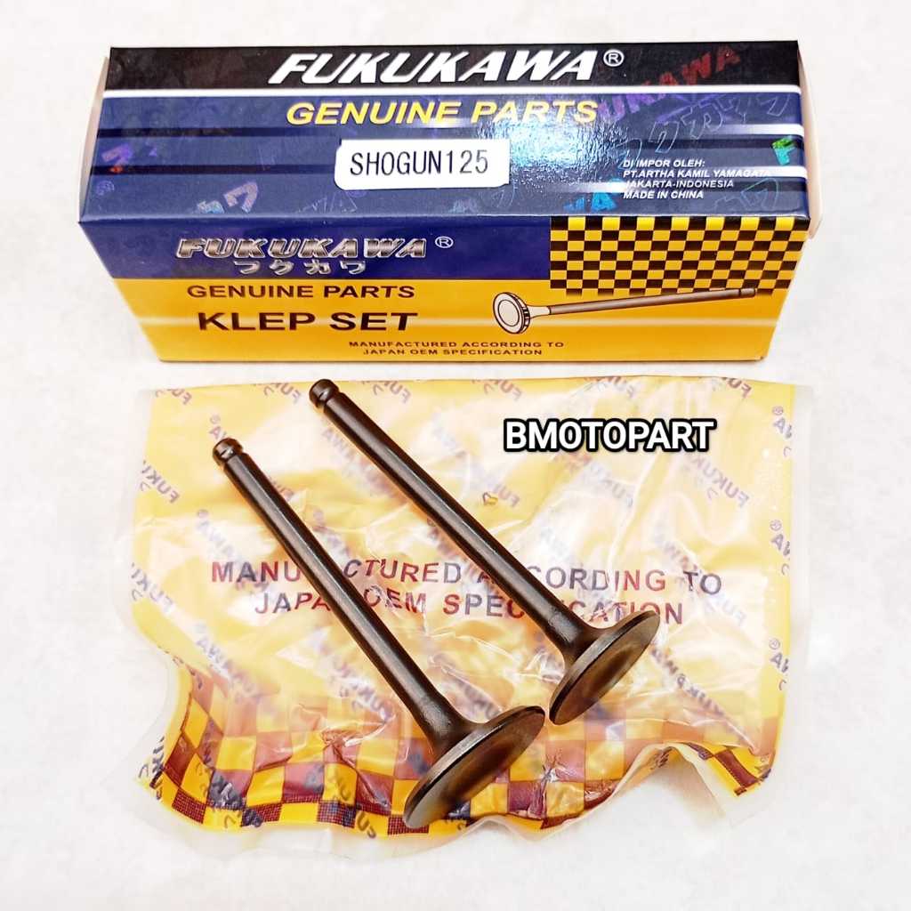 KLEP SET SHOGUN 125 PAYUNG KLEP SHOGUN SP 125 SHOGUN 125R  SMASH TITAN MEREK FUKUKAWA