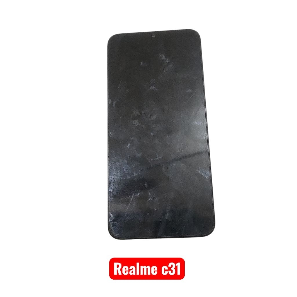 lcd asli ori copotan plus frame tulang tatakan realme c31