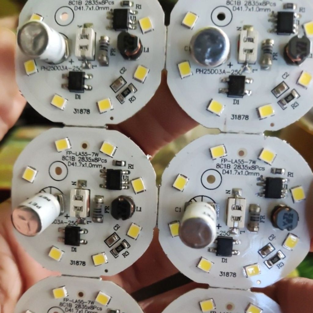 PCB lampu LED ac dob eco super 7-18 watt 9 volt DM45.8mm/ pcb led 7-18w 9v/ mesin lampu led 7-18w6.1