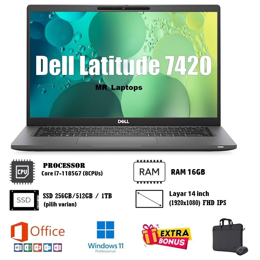 Laptop Dell Latitude 7420 Intel Core i7 Gen 11 Ram 16GB/SSD 512  - Dell 7410 i5 Gen 10