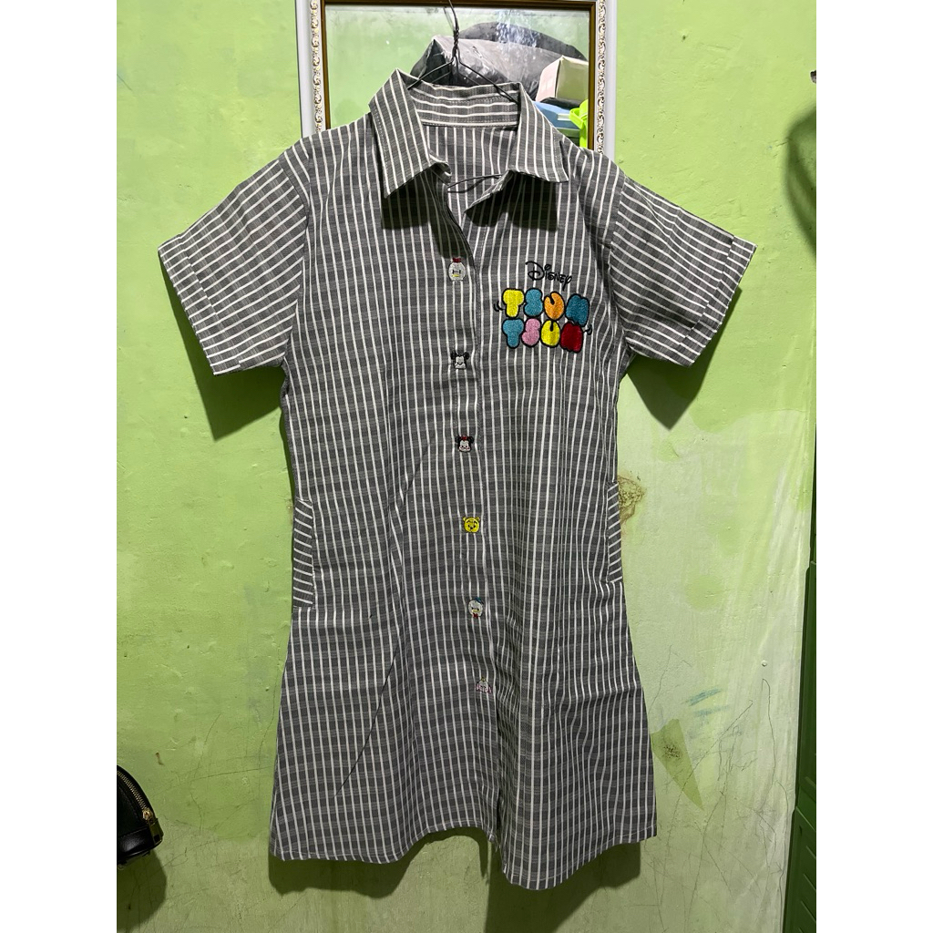 prelove dres kemeja wanita disney tsum tsum