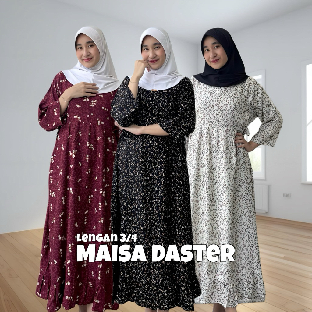 Daster Lengan 3/4 Rayon Premium Busui Friendly | Homedress Wanita Daster 7/8 Motif
