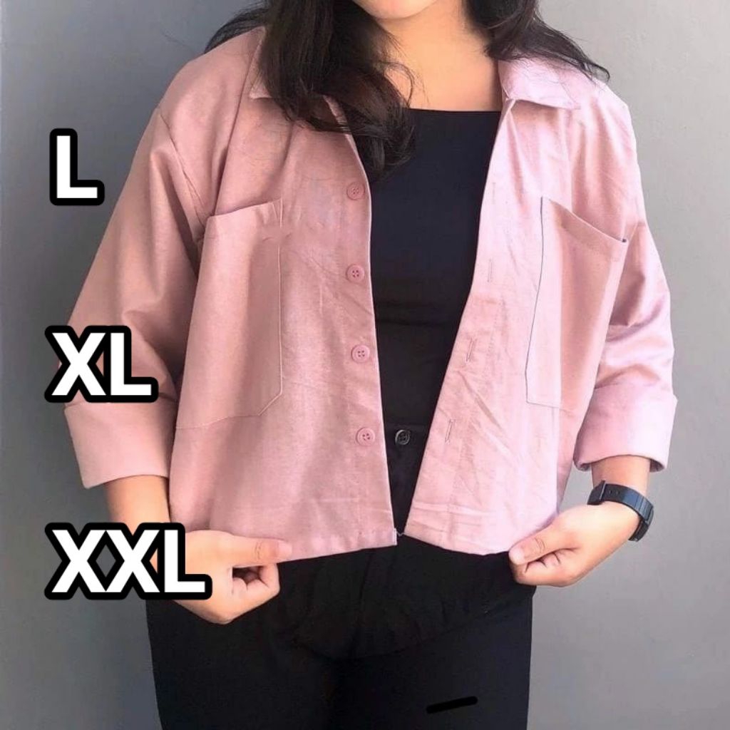 KEMEJA CROP LINEN PREMIUM