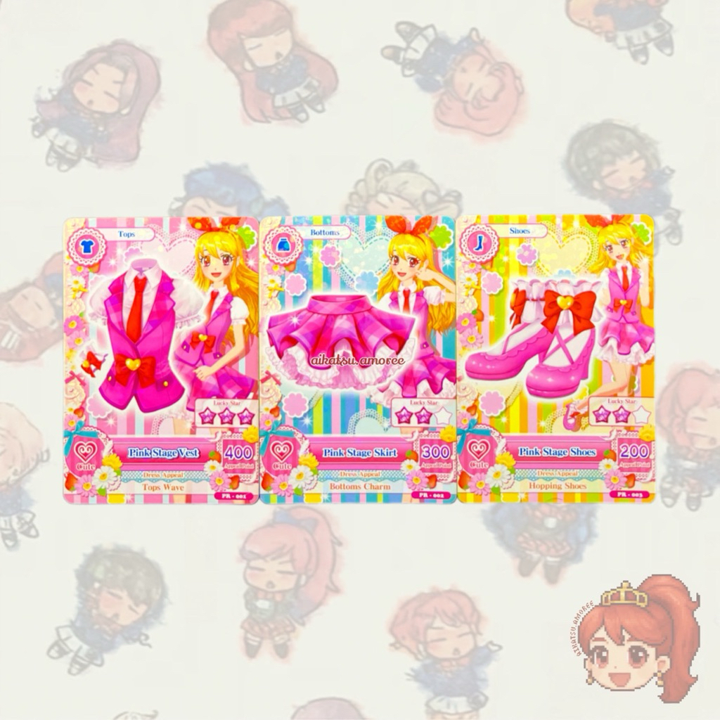 Aikatsu Promotion Card Pink Stage Set Ichigo Hoshimiya