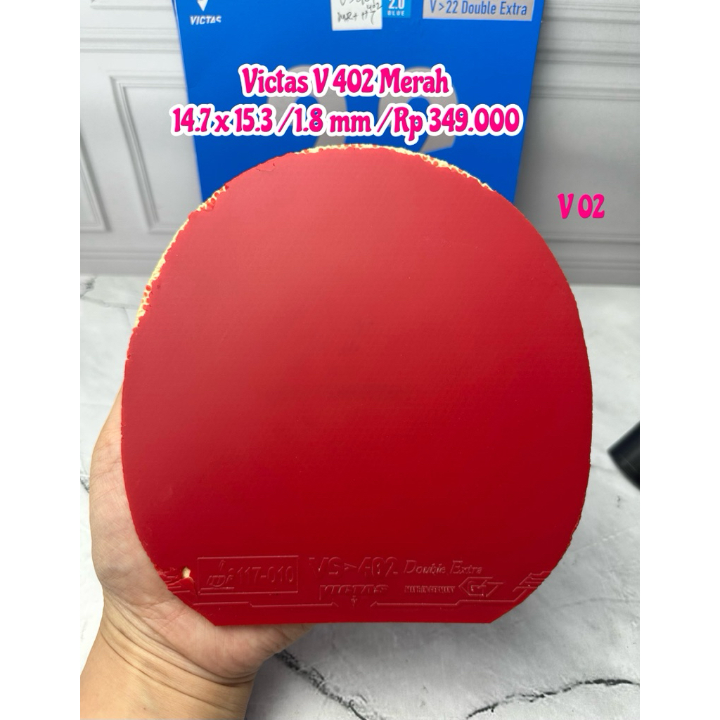 SECOND KARET PINGPONG TENIS MEJA VICTAS V 402 MERAH