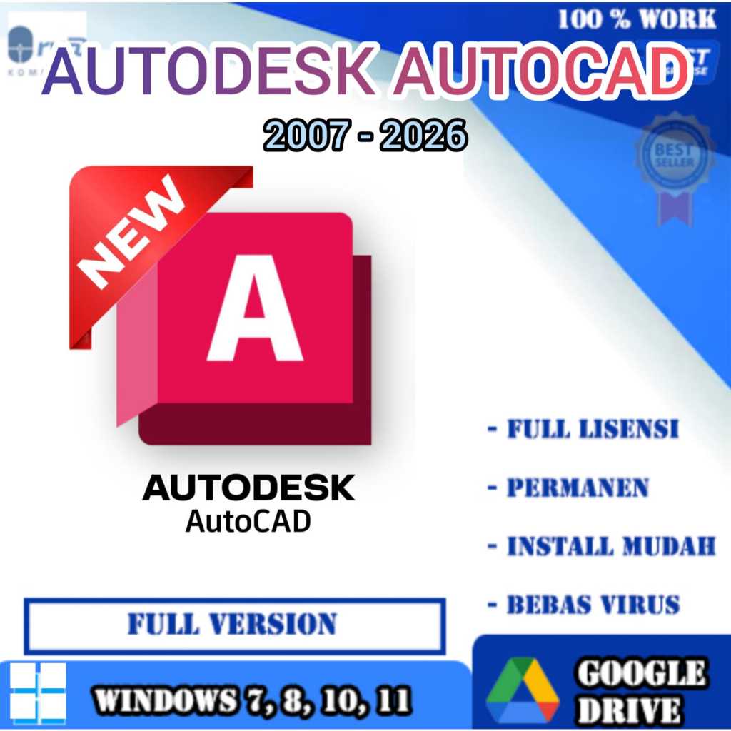 Autodesk AutoCAD TECHINC Baru/Lama Anti-Disable Full Version 2026  2025 2024 2023 2022 2021 2020 201