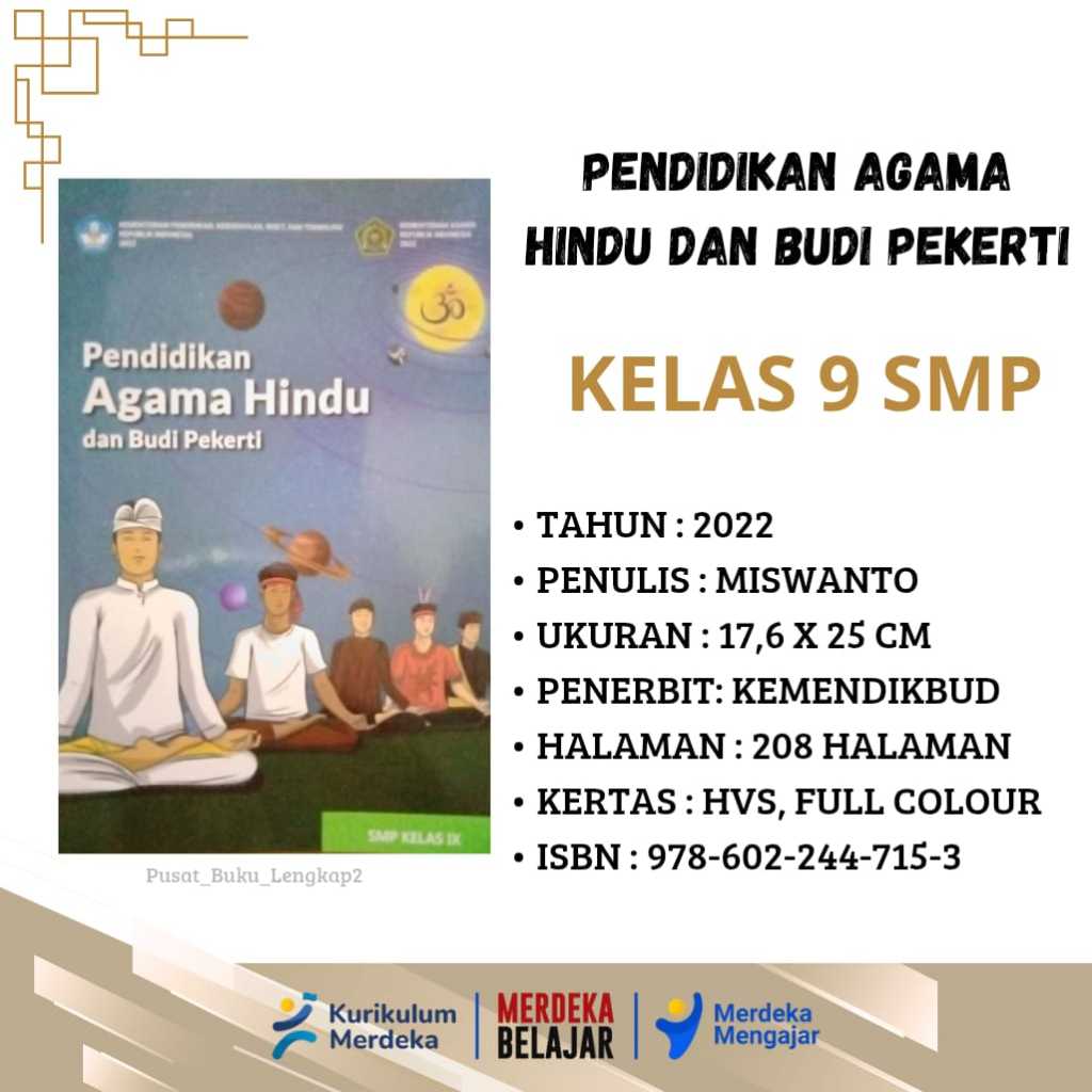 BUKU SISWA AGAMA HINDU KURIKULUM PENGGERAK-MERDEKA KELAS 9 SMP