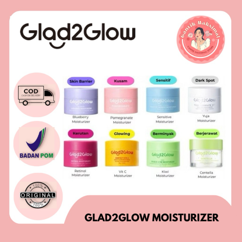 G2G GLAD2GLOW Moisturizer Series | Blueberry 5% Ceramide | Jeju Tangerine Vita C Power Bright Glow |