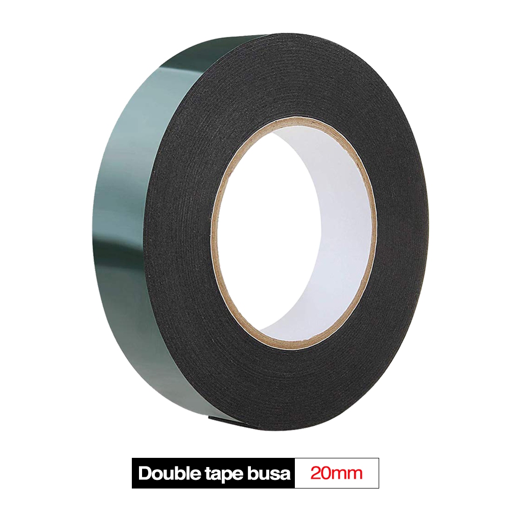 Double Tape Busa Tipis Hitam 2.0cm
