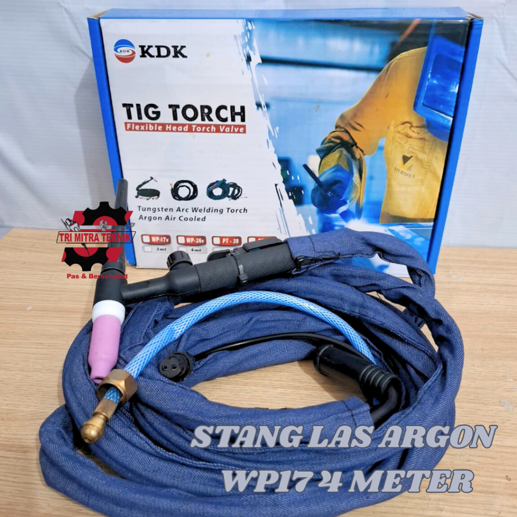 KDK Tig Torch WP17V / Stang Las Argon WP17V 4M Stang Las Manual Putar WP17 Tang Las MMA Travo Las + 