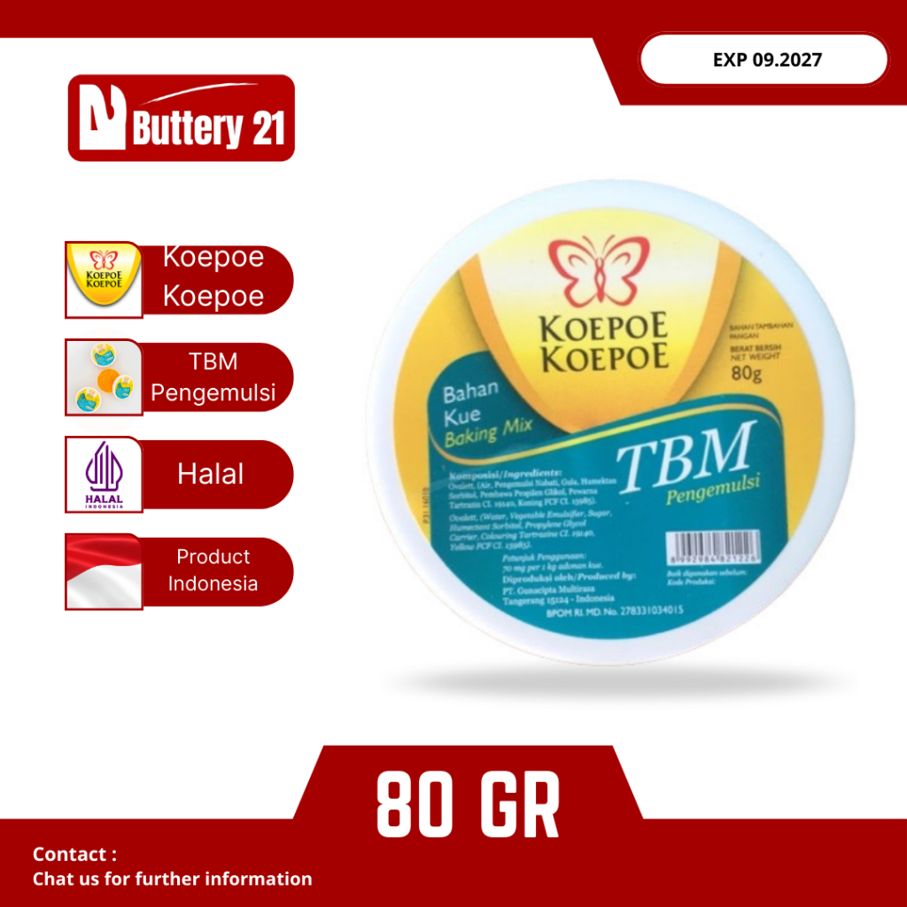 KOEPOE KOEPOE TBM 80 GR/KOEPOE PENGEMULSI/KOEPOE SP TBM OVALET/BAHAN KUE TBM