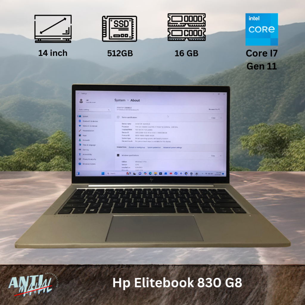 HP EliteBook 830 G8 – Core i7 Gen 11 | 16 /512 |, Performa Premium & Ultra-Portabel