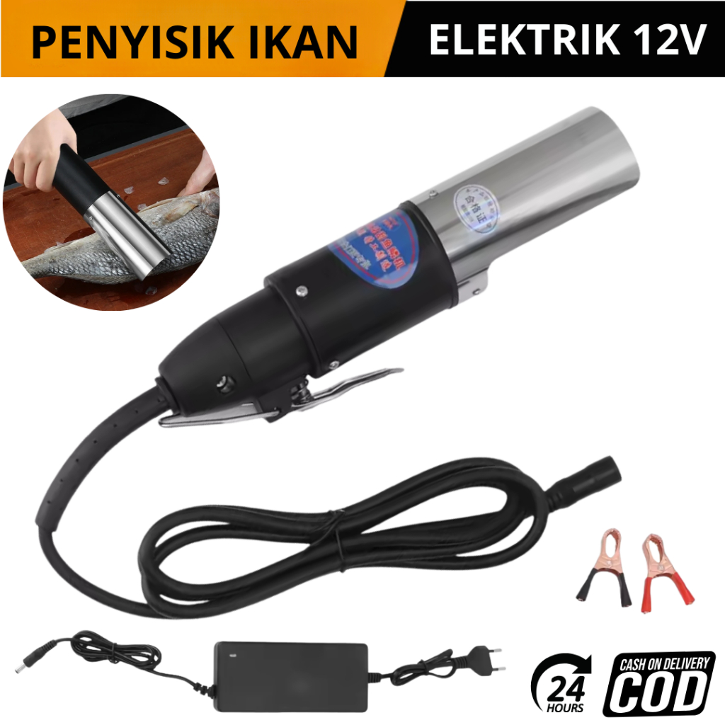 Pembersih Sisik Ikan Elektrik Fish Scaler Pembersih Sisik Otomatis Penghilang sisik Ikan