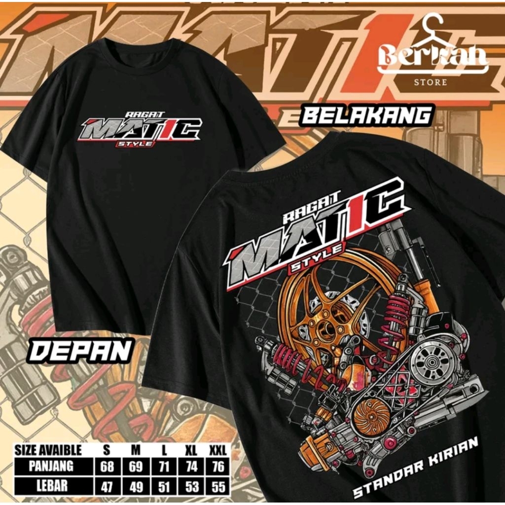 Kaos Distro Ragat Matic Style Standar Hari an Tshirt Bahan Katun Lembut Nyaman