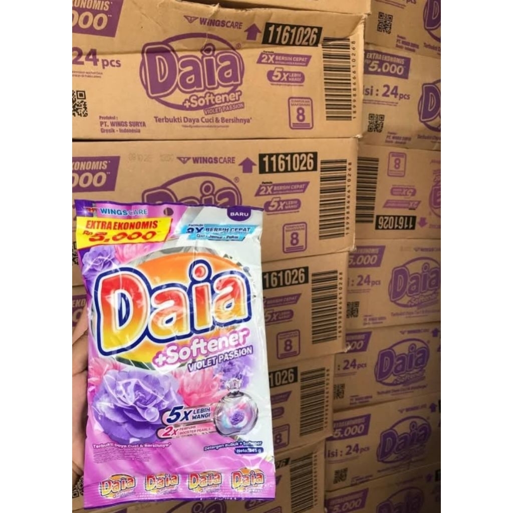 DAIA + Softener Detergen 5000 1Dus isi 24 Pcs