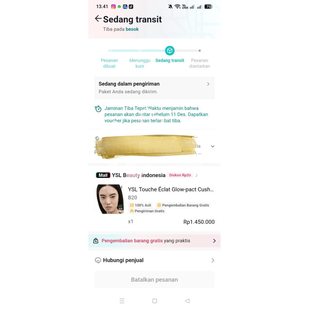 CUSHION YSL ORIGINAL GLOW FINISHED B20 KONDISI NEW