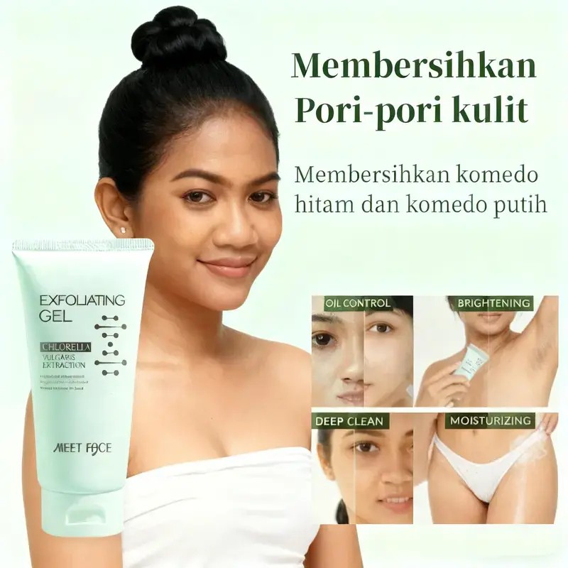 Meet Face Gel Eksfoliasi Niacinamide – Exfoliating gel untuk Kulit Kusam, Cerah & Lembut