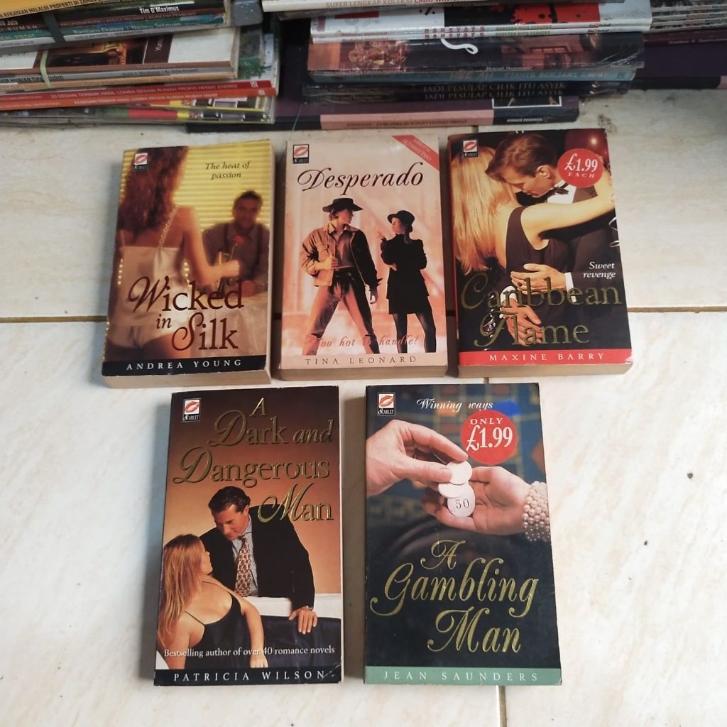 Buku Novel Seri Scarlet, WICKED in SILK, Desperado, CARRIBEAN FLAME, DARK & DANGEROUS MAN, GAMBLING 