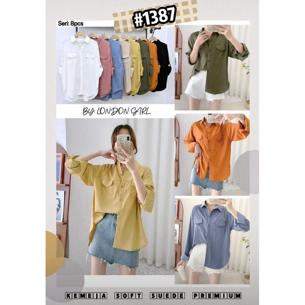 Kemeja London Girl Original