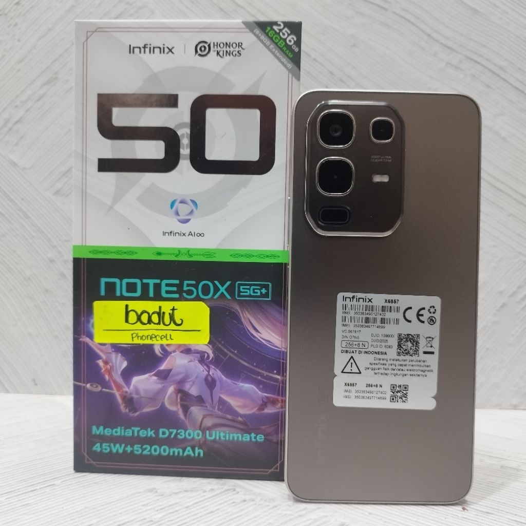 Infinix Note 50X 5G 8/256GB Handphone Bekas Second Fullset