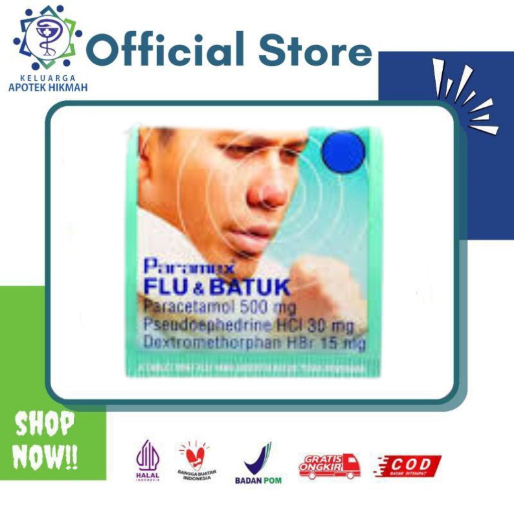 Paramex flu batuk strip obat tablet batuk pilek